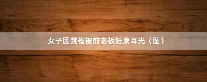 女子因跳槽被前老板狂扇耳光（图）