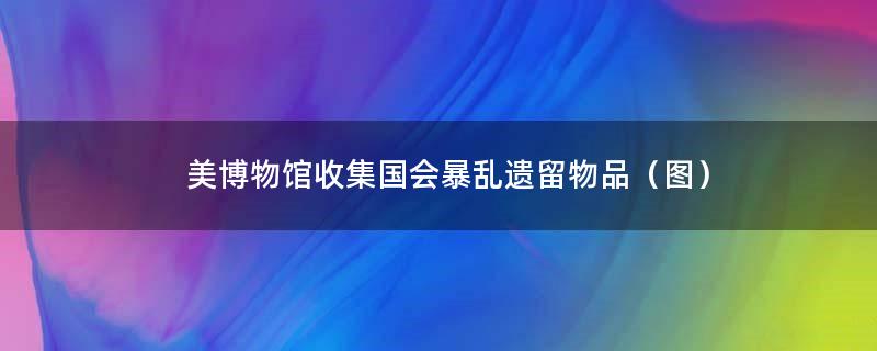 美博物馆收集国会暴乱遗留物品（图）