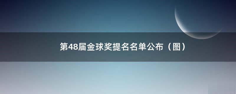 第48届金球奖提名名单公布（图）