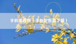 手机定音器（手机定音器下载）