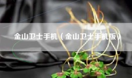 金山卫士手机（金山卫士手机版）