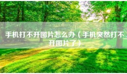 手机打不开图片怎么办（手机突然打不开图片了）