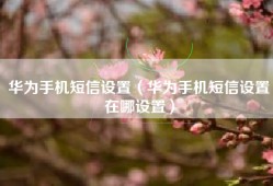 华为手机短信设置（华为手机短信设置在哪设置）