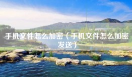 手机文件怎么加密（手机文件怎么加密发送）