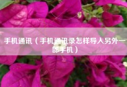 手机通讯（手机通讯录怎样导入另外一部手机）