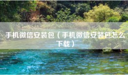 手机微信安装包（手机微信安装包怎么下载）