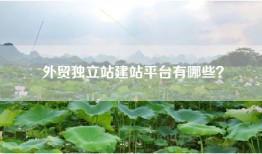 外贸独立站建站平台有哪些？