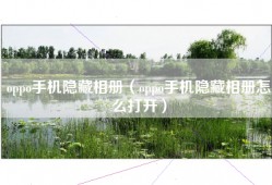 oppo手机隐藏相册（oppo手机隐藏相册怎么打开）