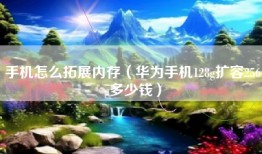 手机怎么拓展内存（华为手机128g扩容256g多少钱）