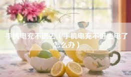 手机电充不进去（手机电充不进去电了怎么办）
