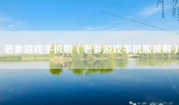 老爹游戏手机版（老爹游戏手机版破解）