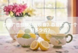 百度广告投放怎么收费？百度广告一个月多少钱？