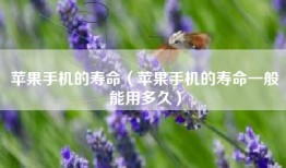 苹果手机的寿命（苹果手机的寿命一般能用多久）