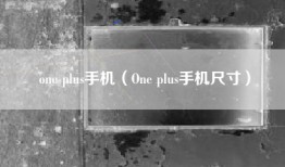 one plus手机（One plus手机尺寸）