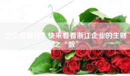 这也能赚钱？快来看看浙江企业的生财之“数”
