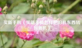 买新手机（买新手机怎样把旧机东西转到新机）