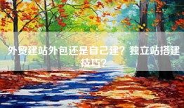 外贸建站外包还是自己建？独立站搭建技巧？
