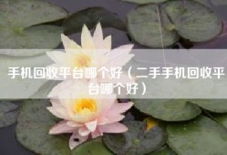 手机回收平台哪个好（二手手机回收平台哪个好）
