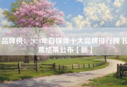 品牌榜：2024年自媒体十大品牌排行榜 投票结果公布【新】