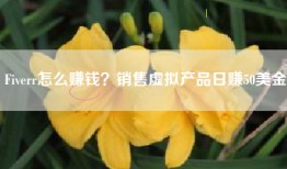 Fiverr怎么赚钱？销售虚拟产品日赚50美金