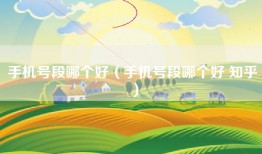 手机号段哪个好(手机号段哪个好 知乎)