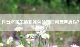 抖音本地生活服务商公司如何查询真伪？实操来了！
