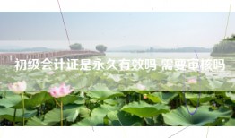 初级会计证是永久有效吗 需要审核吗