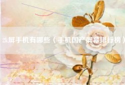 2k屏手机有哪些（手机国产屏幕排行榜）