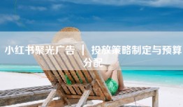 小红书聚光广告 ｜ 投放策略制定与预算分配