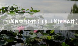 手机剪视频的软件（手机上剪视频软件）