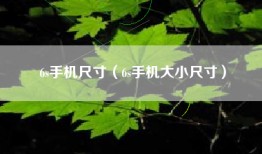 6s手机尺寸（6s手机大小尺寸）