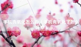 手机壳氧化怎么办（手机壳氧化了怎么洗掉）