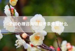全国心理咨询师报考条件是什么