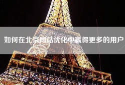 如何在北京网站优化中赢得更多的用户