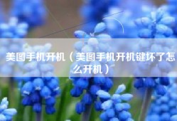 美图手机开机（美图手机开机键坏了怎么开机）