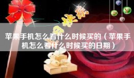苹果手机怎么看什么时候买的（苹果手机怎么看什么时候买的日期）