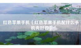 红色苹果手机（红色苹果手机配什么手机壳好看）