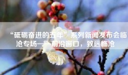 “砥砺奋进的五年”系列新闻发布会临沧专场——前沿窗口，致远临沧