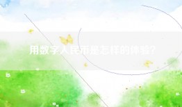 用数字人民币是怎样的体验？