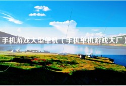 手机游戏大型单机（手机单机游戏大厂）