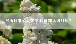 95所日本公立大学,教育部认可几所？