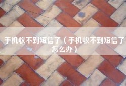 手机收不到短信了（手机收不到短信了怎么办）