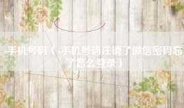 s手机号码（s手机号码注销了微信密码忘了怎么登录）