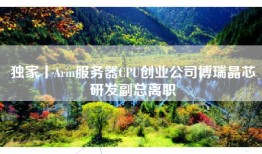 独家丨Arm服务器CPU创业公司博瑞晶芯研发副总离职