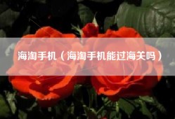 海淘手机（海淘手机能过海关吗）