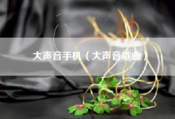 大声音手机（大声音歌曲）