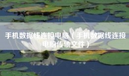 手机数据线连接电脑（手机数据线连接电脑传输文件）
