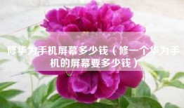 修华为手机屏幕多少钱（修一个华为手机的屏幕要多少钱）