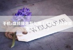 手机u盘转换器怎么用（手机u盘转换器怎么用不了）