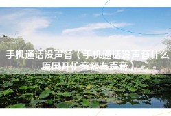 手机通话没声音（手机通话没声音什么原因开扩音器有声音）